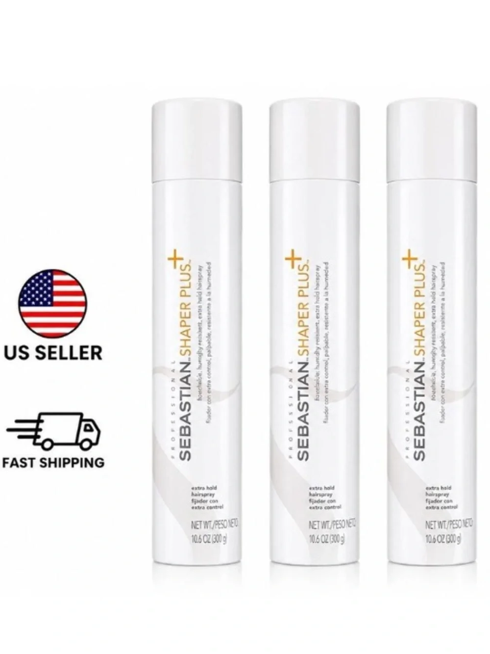Sebastian Shaper Plus Strong Hold Hairspray 10.6 oz NEW! FULL SIZE!
